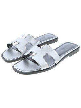 Hermes Sandals Silver
